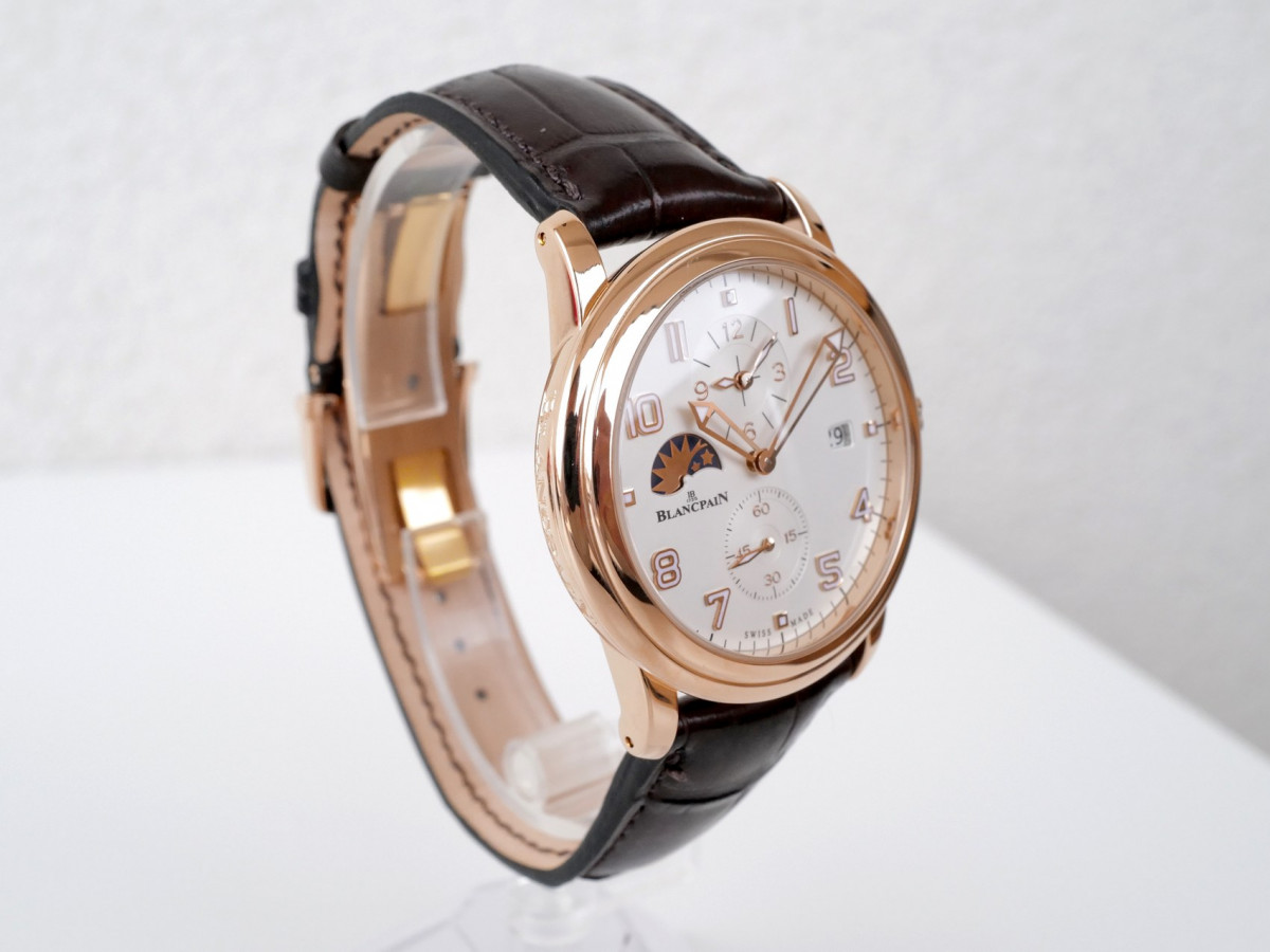 Швейцарський годинник Blancpain Leman Hommes Dual Time Zone 18K Rose Gold