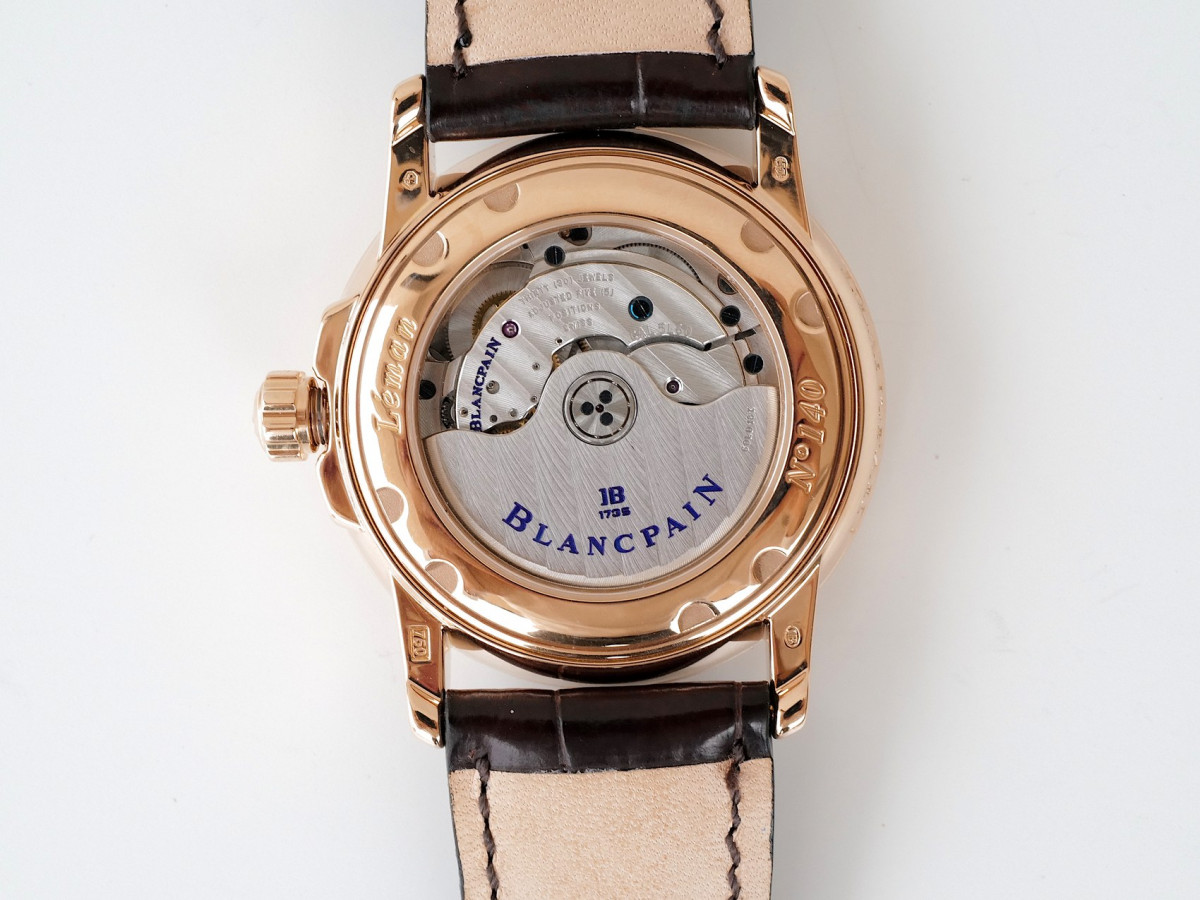 Швейцарський годинник Blancpain Leman Hommes Dual Time Zone 18K Rose Gold