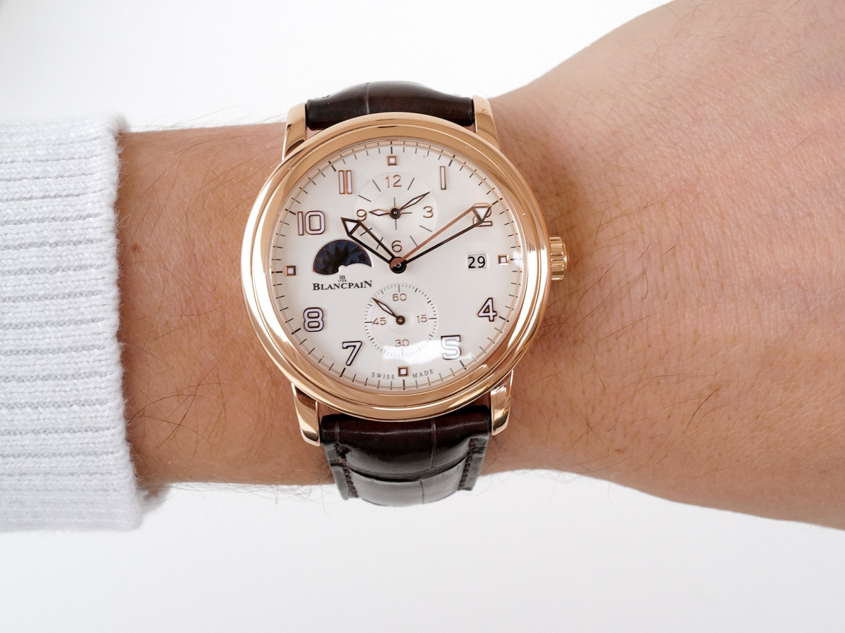 Швейцарський годинник Blancpain Leman Hommes Dual Time Zone 18K Rose Gold