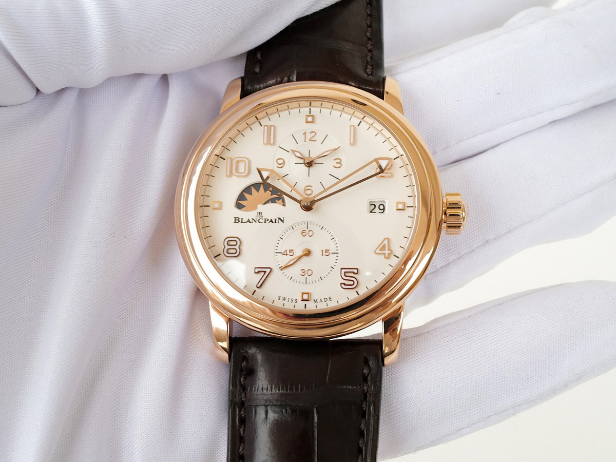 Швейцарський годинник Blancpain Leman Hommes Dual Time Zone 18K Rose Gold