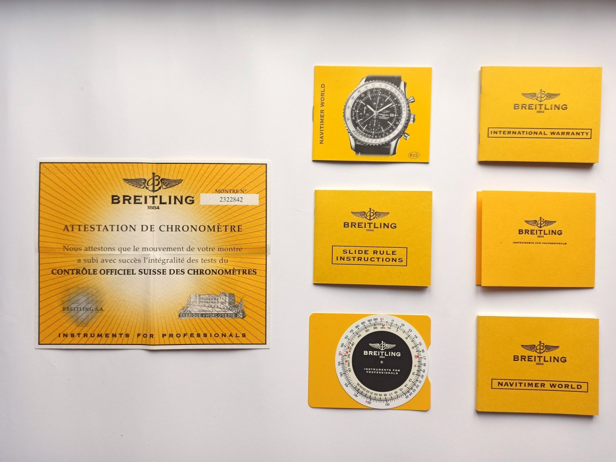 Швейцарские часы Breitling Navitimer World Chronograph GMT Blue Dial