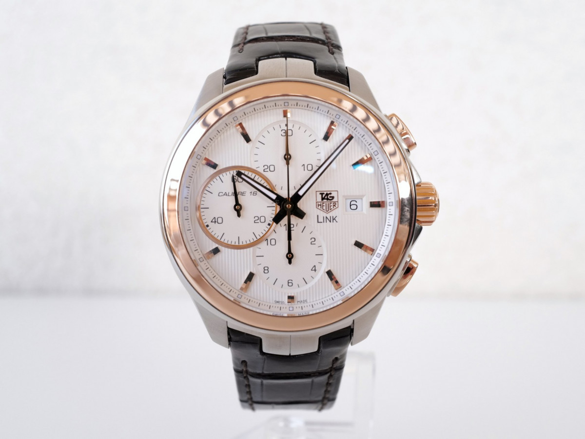 Швейцарський годинник TAG Heuer Link Calibre 16 Chronograph Gold Steel