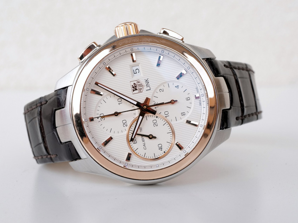 Швейцарський годинник TAG Heuer Link Calibre 16 Chronograph Gold Steel