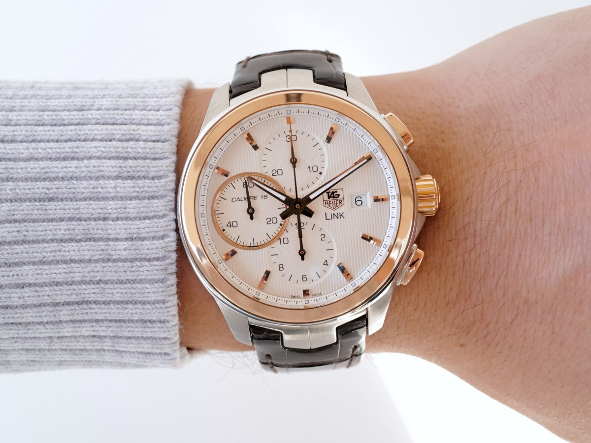 Швейцарський годинник TAG Heuer Link Calibre 16 Chronograph Gold Steel