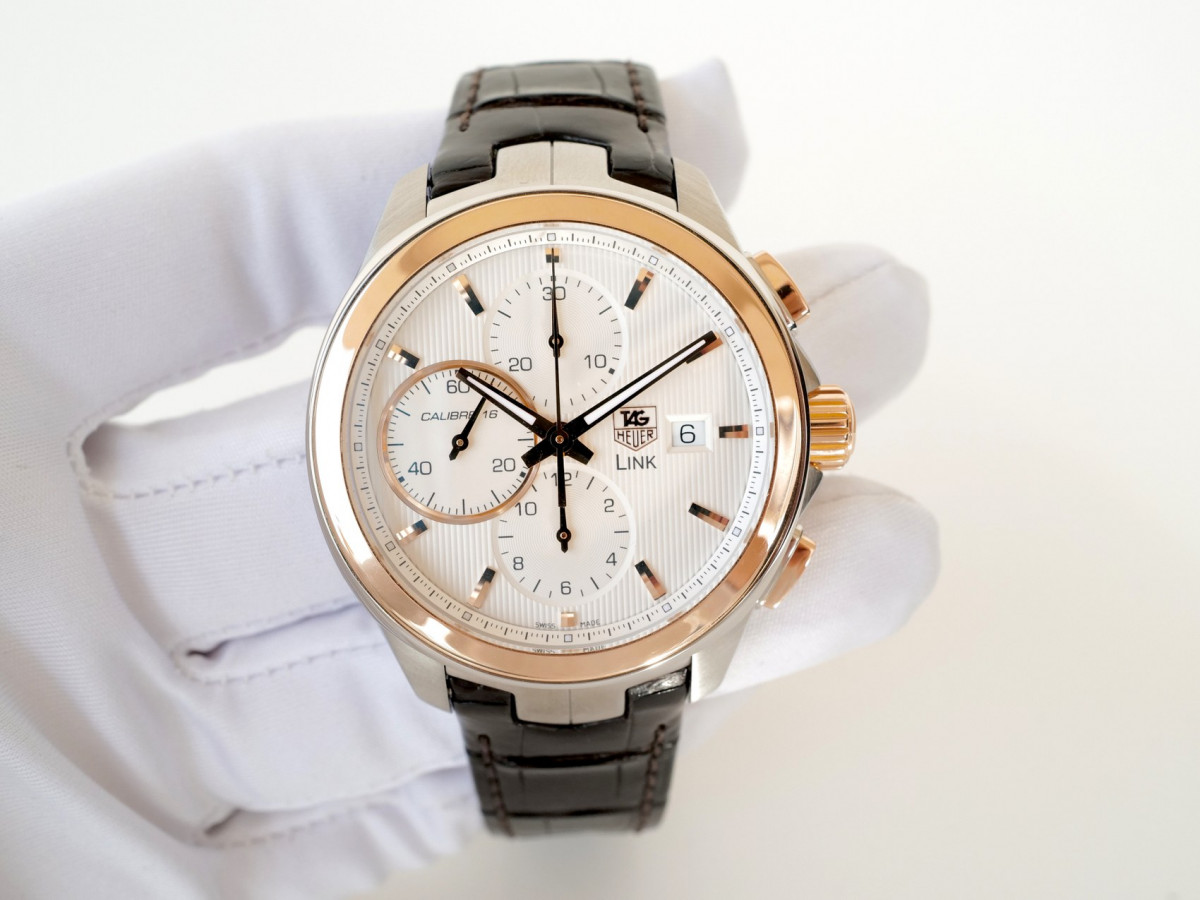 Швейцарський годинник TAG Heuer Link Calibre 16 Chronograph Gold Steel