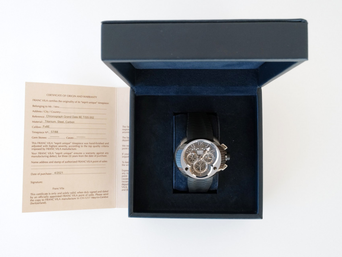 Швейцарський годинник Franc Vila Chronograph Grand Date Titanium Carbon Limited Edition