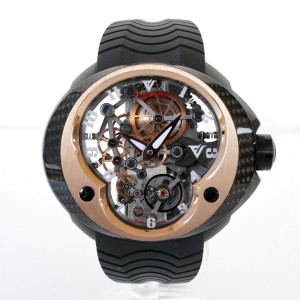Swiss watch Franc Vila Evos Cobra Suspended Skeleton 18K Rose Gold Carbon Titanium Limited Edition