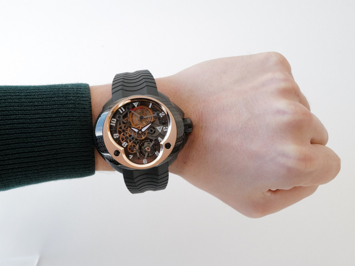 Швейцарские часы Franc Vila Evos Cobra Suspended Skeleton 18K Rose Gold Carbon Titanium Limited Edition