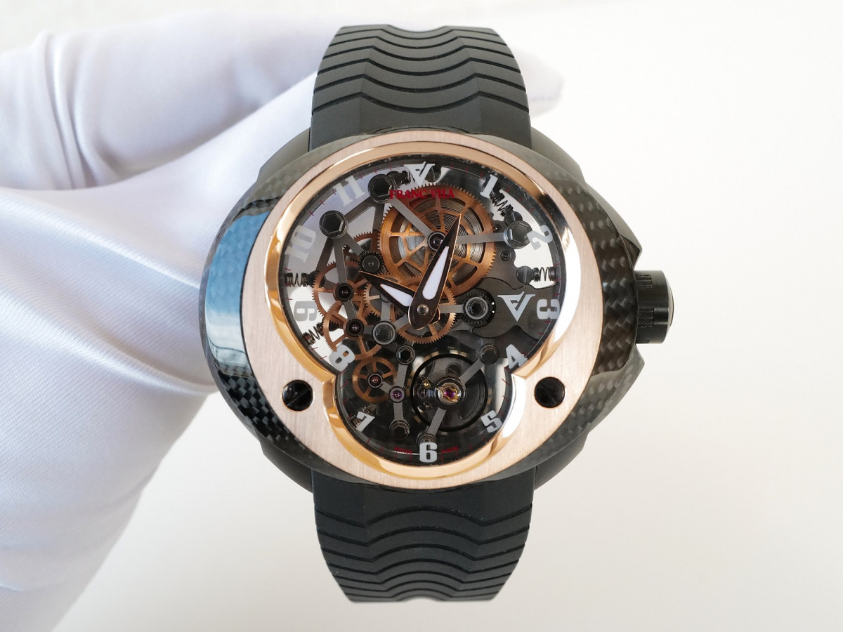 Швейцарские часы Franc Vila Evos Cobra Suspended Skeleton 18K Rose Gold Carbon Titanium Limited Edition