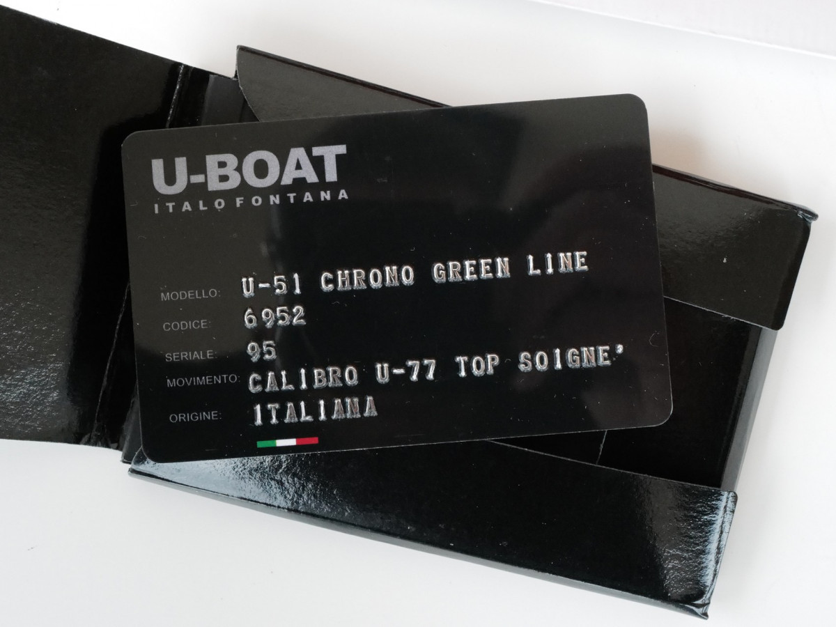 Swiss watch U-Boat Chimera U-51 Green Line Limited Edition