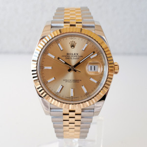 Швейцарские часы Rolex Datejust 41 Jubilee Steel 18K Yellow Gold Champagne Dial (2022)