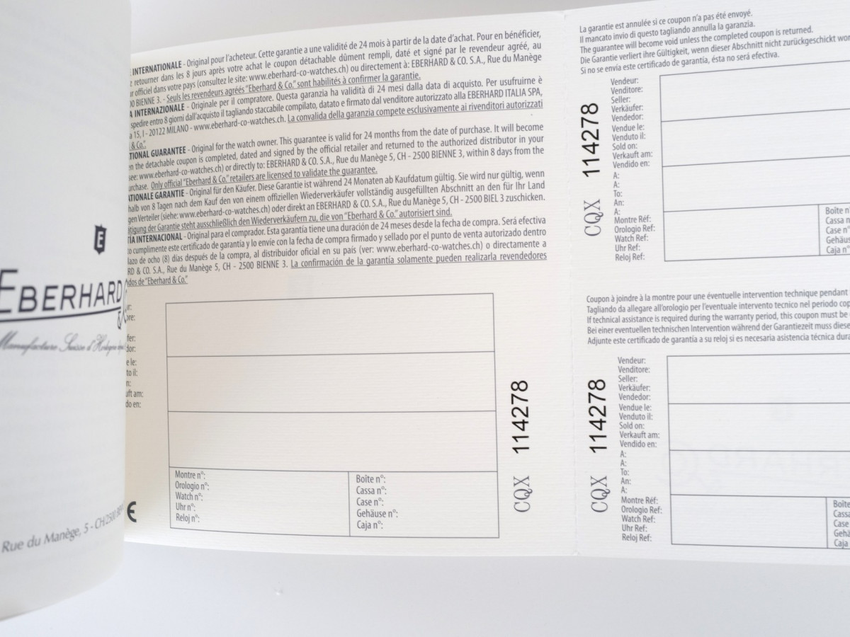 Швейцарские часы Eberhard Chrono 4 Grande Taille X Limited Edition