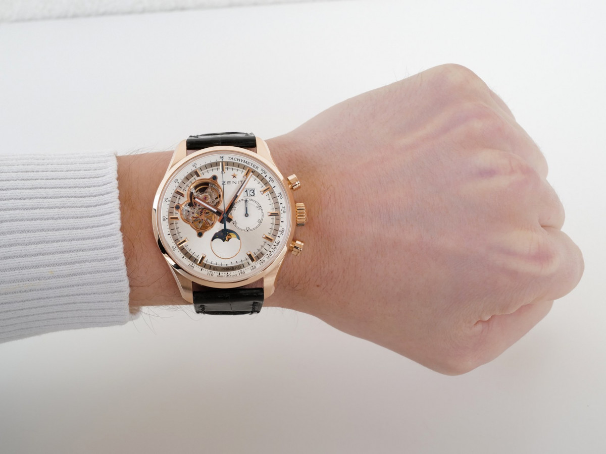 Швейцарський годинник Zenith El Primero Chronomaster Open Grande Date Moon SunPhase 18K Rose Gold
