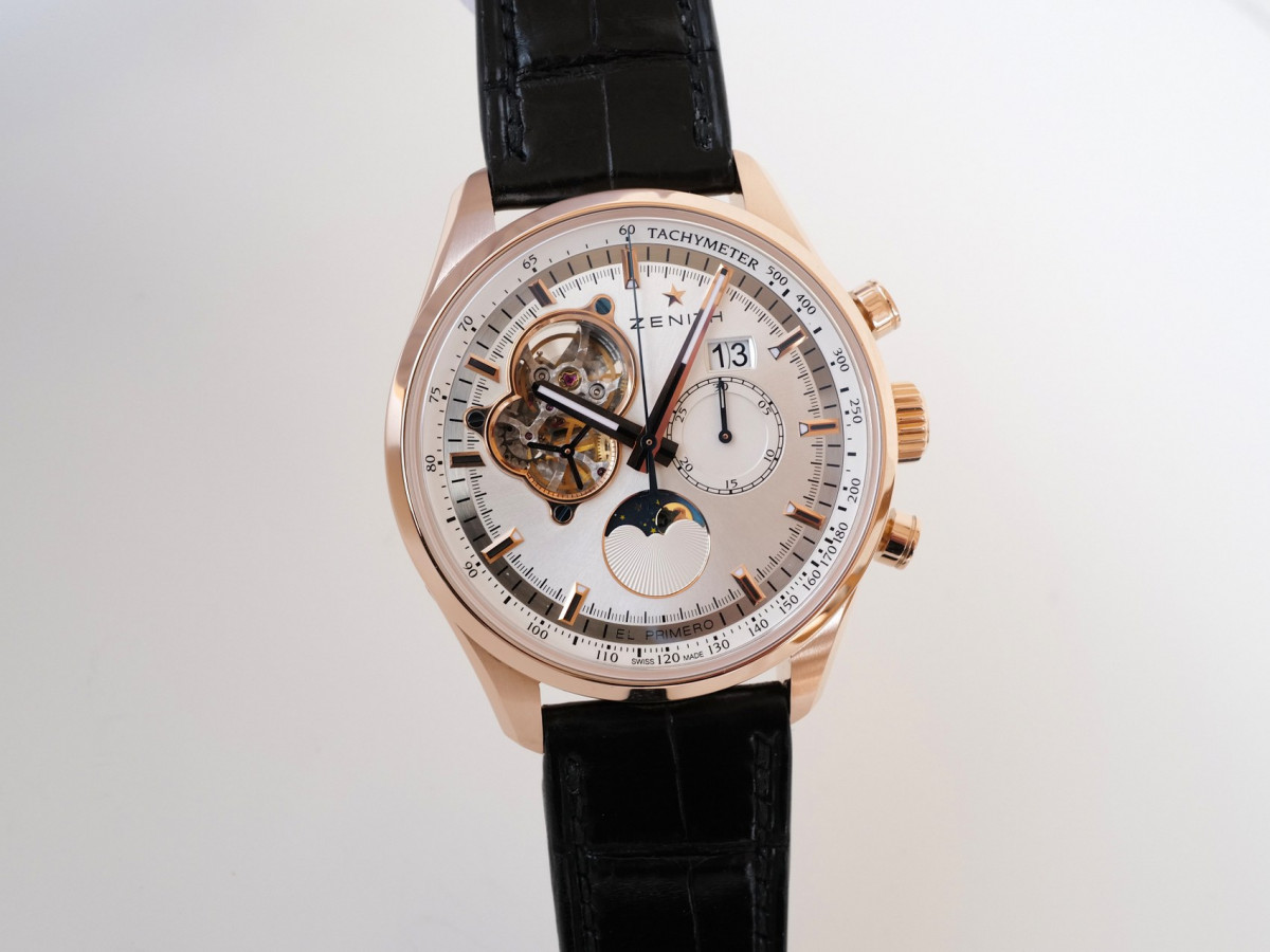 Швейцарський годинник Zenith El Primero Chronomaster Open Grande Date Moon SunPhase 18K Rose Gold