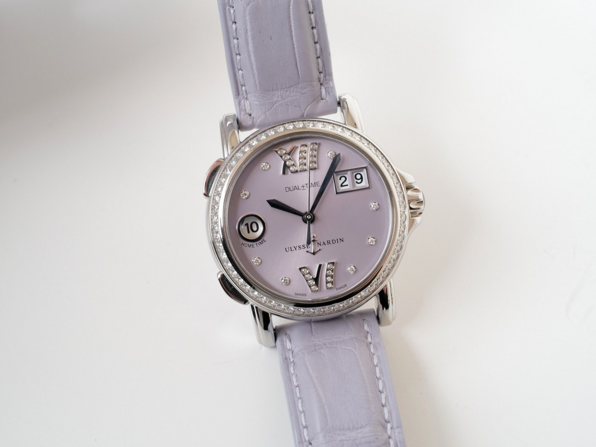 Швейцарские часы Ulysse Nardin San Marco GMT Diamonds Lavender