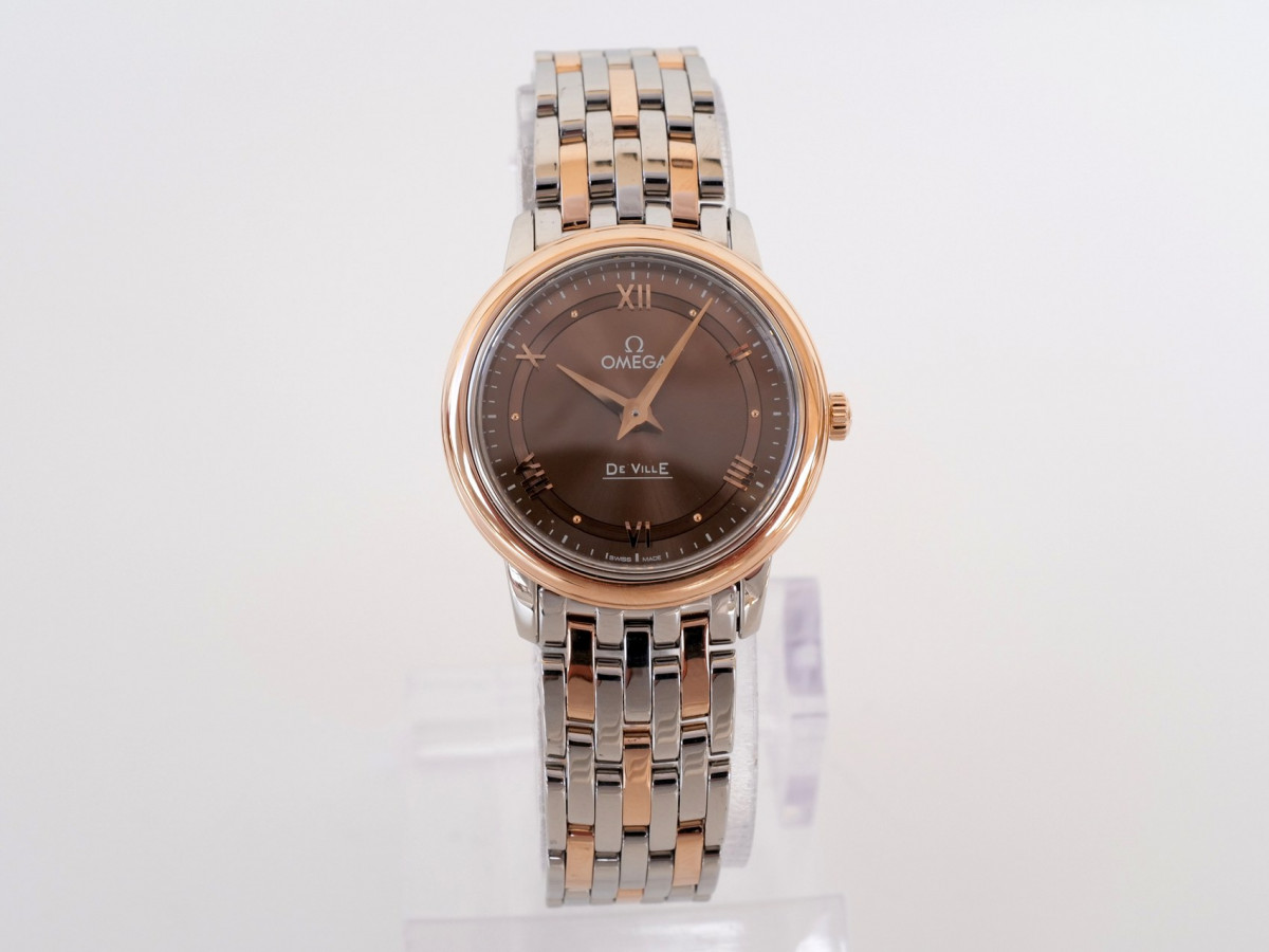 Швейцарские часы Omega De Ville Prestige Quartz 27 Gold Steel