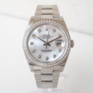 Швейцарський годинник Rolex Datejust 36 MOP Diamond Dial Bezel