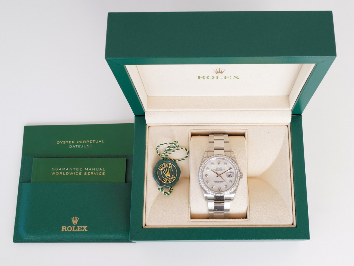 Швейцарские часы Rolex Datejust 36 MOP Diamond Dial Bezel