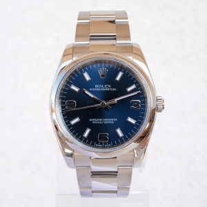 Швейцарський годинник Rolex Oyster Perpetual 34 Blue Dial