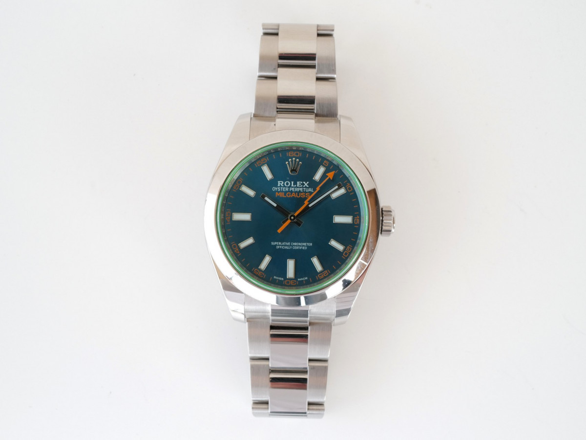 Швейцарские часы Rolex Milgauss Discontinued Blue Dial