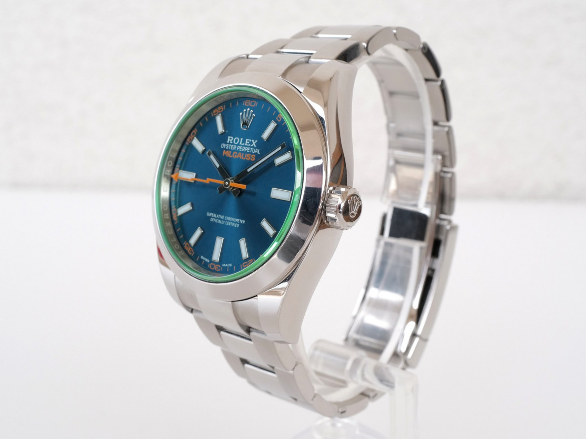 Швейцарские часы Rolex Milgauss Discontinued Blue Dial