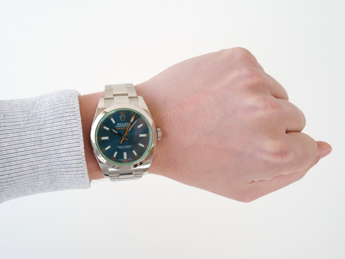 Швейцарские часы Rolex Milgauss Discontinued Blue Dial