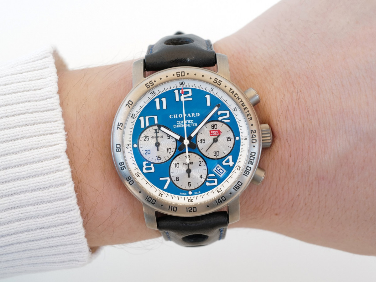 Швейцарские часы Chopard Mille Miglia Titanium Chronograph Blue Dial Limited Edition