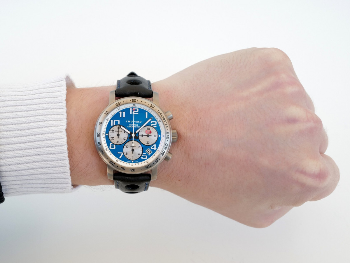 Швейцарские часы Chopard Mille Miglia Titanium Chronograph Blue Dial Limited Edition