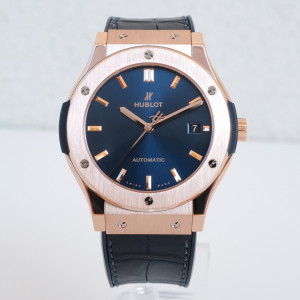 Швейцарський годинник Hublot Classic Fusion 45 King Gold Blue 18K Rose Gold