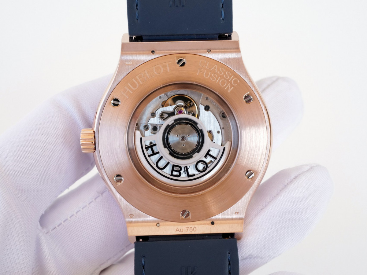 Швейцарський годинник Hublot Classic Fusion 45 King Gold Blue 18K Rose Gold