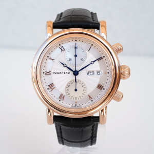Швейцарський годинник Tourneau Automatic Day Date Chronograph 18K Rose Gold