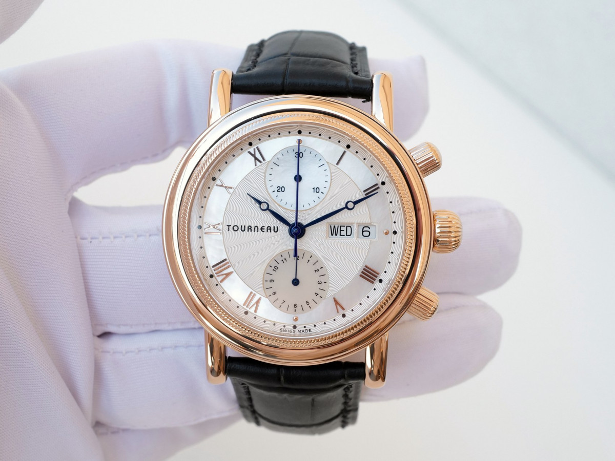 Швейцарський годинник Tourneau Automatic Day Date Chronograph 18K Rose Gold