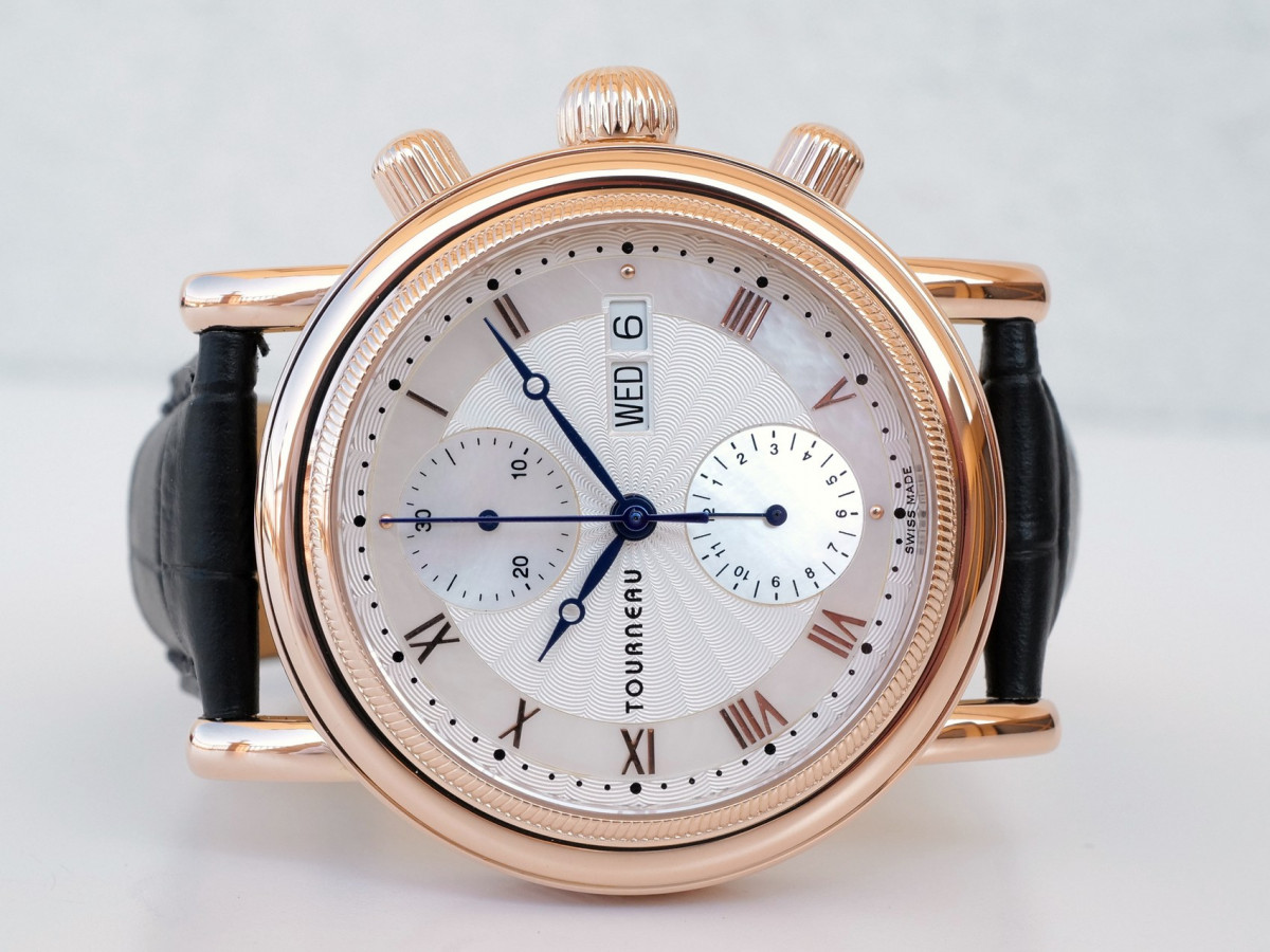 Швейцарський годинник Tourneau Automatic Day Date Chronograph 18K Rose Gold