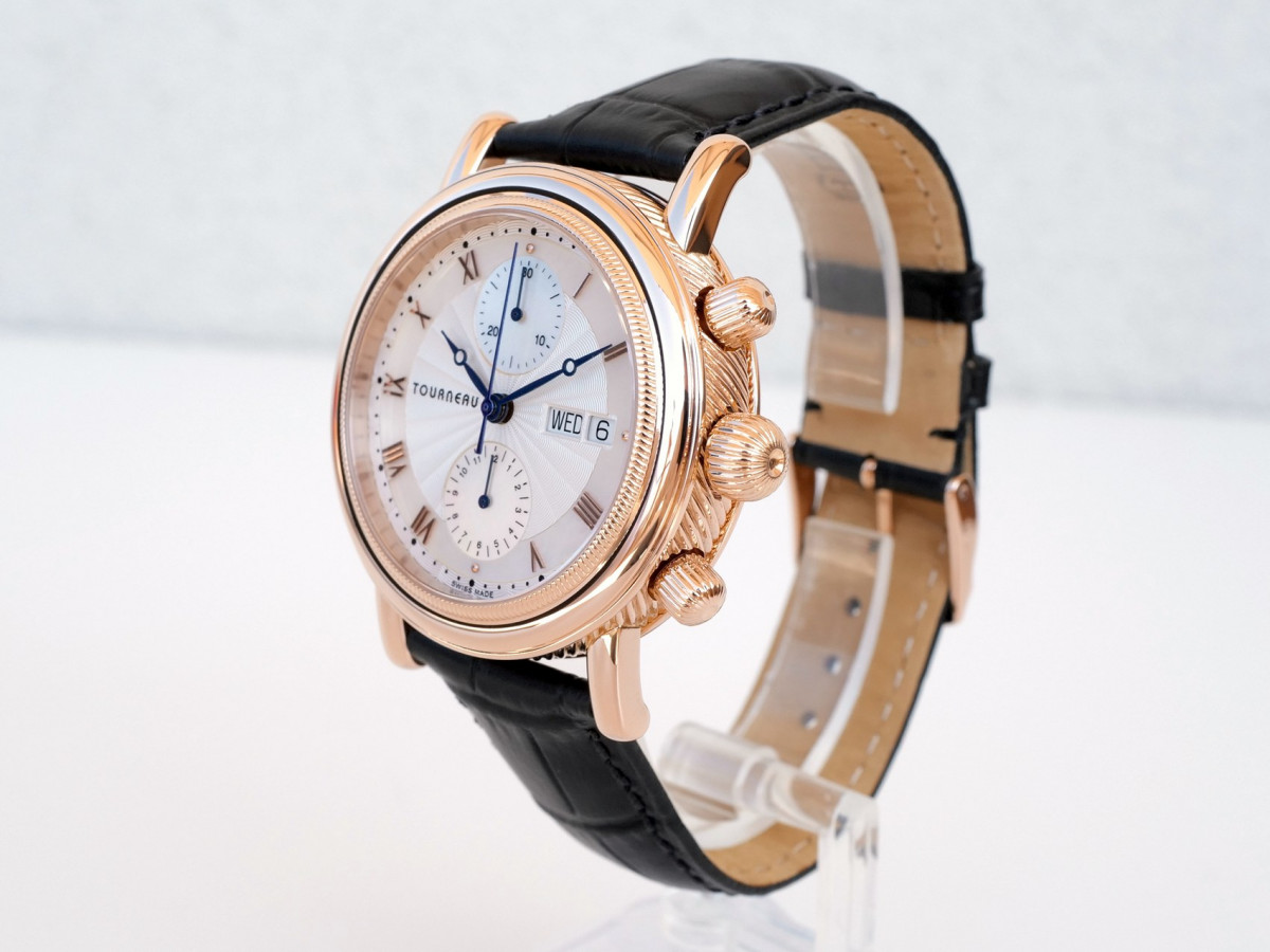 Швейцарський годинник Tourneau Automatic Day Date Chronograph 18K Rose Gold