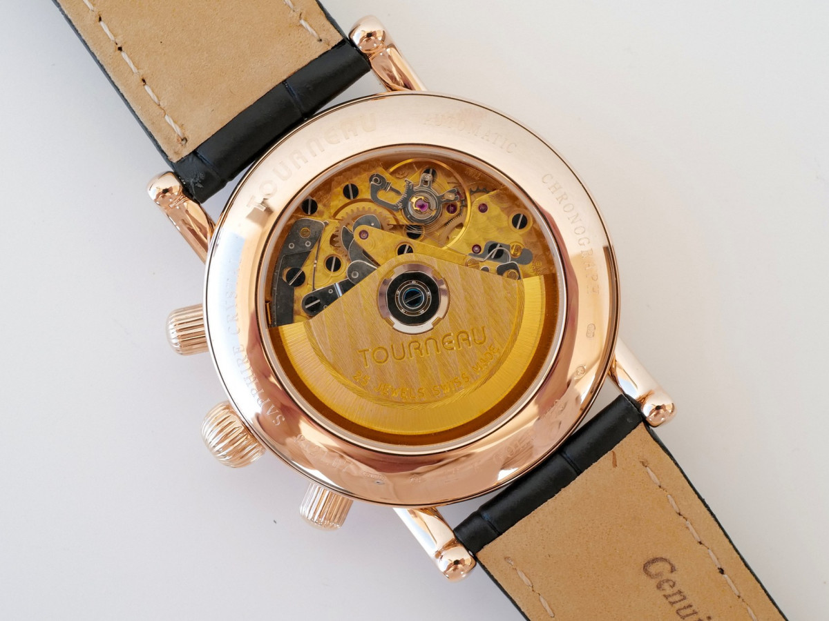 Швейцарський годинник Tourneau Automatic Day Date Chronograph 18K Rose Gold