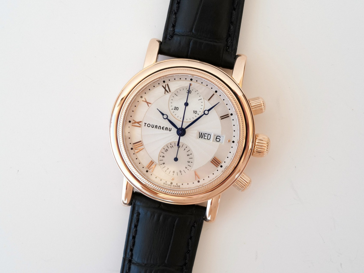 Швейцарський годинник Tourneau Automatic Day Date Chronograph 18K Rose Gold