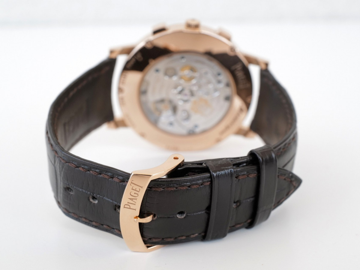 Швейцарський годинник Piaget Altiplano Ultra-Thin Manual Wind Flyback Chronograph Dual Time 18K Rose Gold