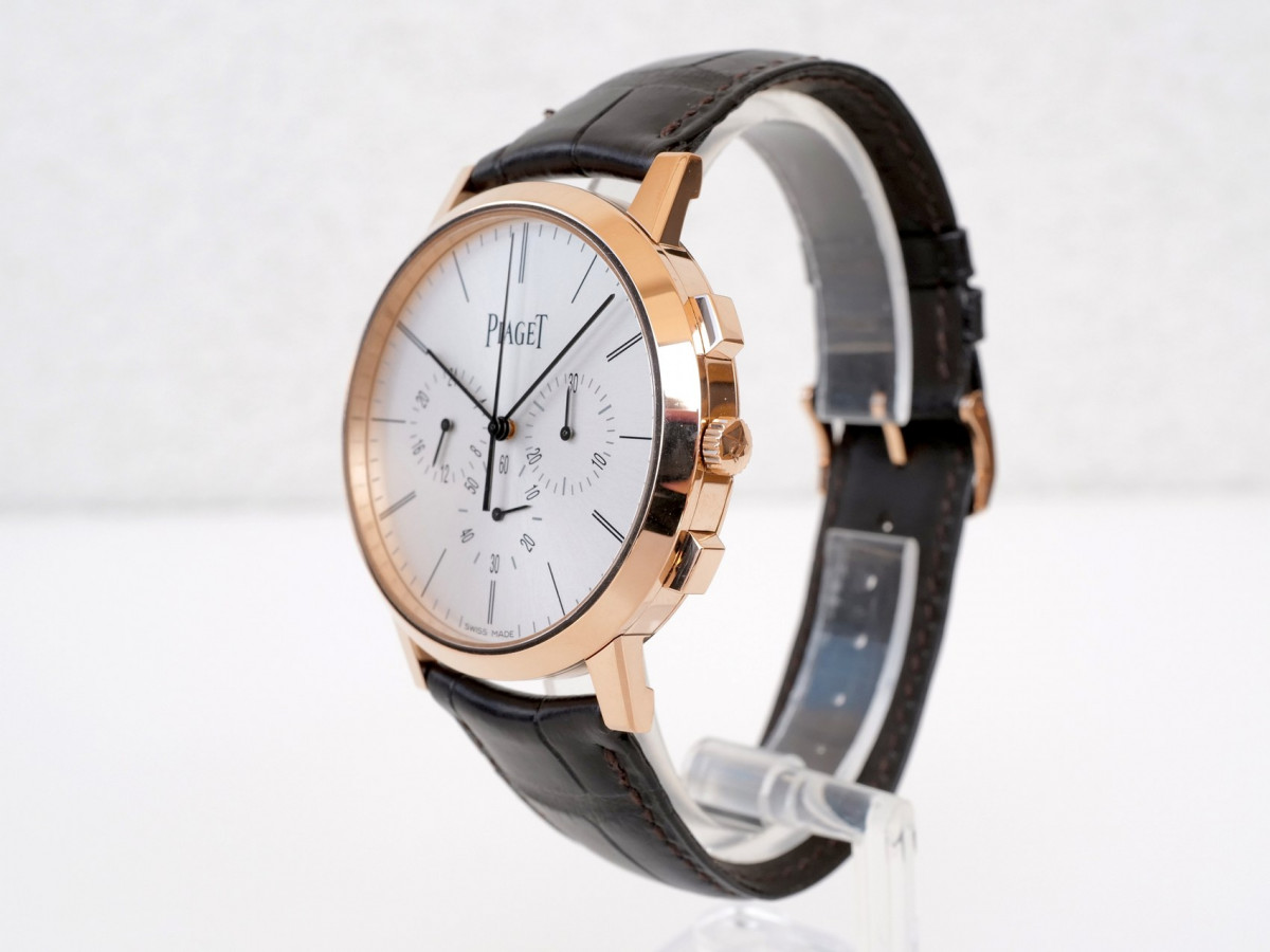 Швейцарський годинник Piaget Altiplano Ultra-Thin Manual Wind Flyback Chronograph Dual Time 18K Rose Gold