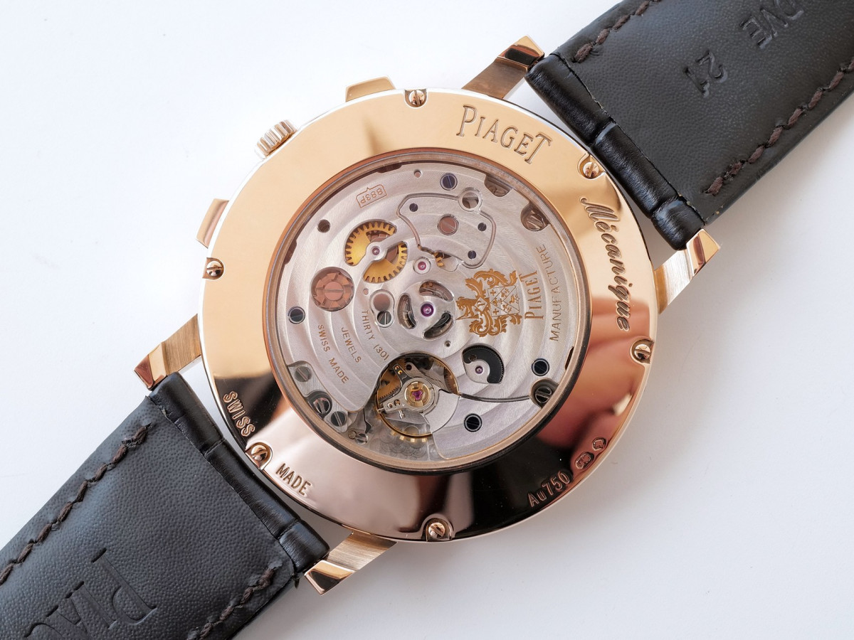 Швейцарський годинник Piaget Altiplano Ultra-Thin Manual Wind Flyback Chronograph Dual Time 18K Rose Gold