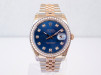 Швейцарський годинник Rolex Datejust 36mm Oyster Steel and Everose Gold Blue Diamond Dial