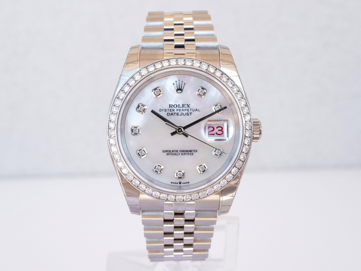 Швейцарський годинник Rolex Datejust 36mm Steel Jubilee Diamond Bezel MOP Dial