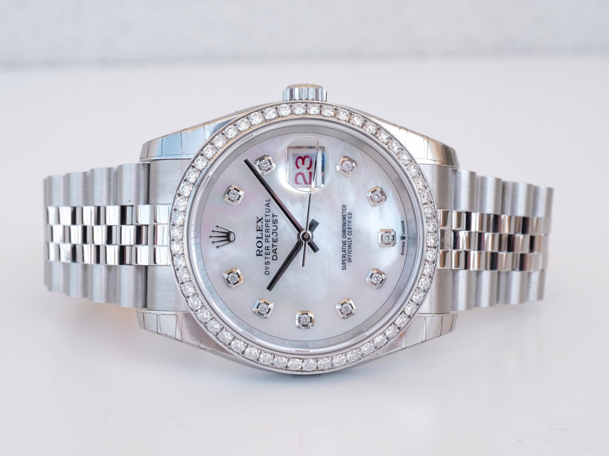 Швейцарський годинник Rolex Datejust 36mm Steel Jubilee Diamond Bezel MOP Dial
