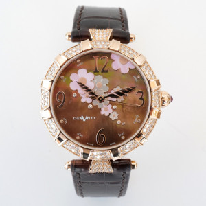 Швейцарские часы DeWitt Golden Afternoon 18K Rose Gold Diamonds