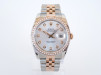 Швейцарський годинник Rolex Datejust 36mm Jubilee Steel and Everose Gold Silver Diamond Dial