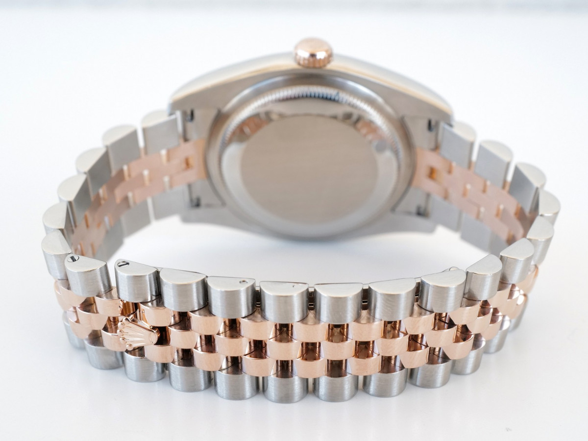 Швейцарський годинник Rolex Datejust 36mm Jubilee Steel and Everose Gold Silver Diamond Dial