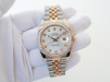 Швейцарський годинник Rolex Datejust 36mm Jubilee Steel and Everose Gold Silver Diamond Dial