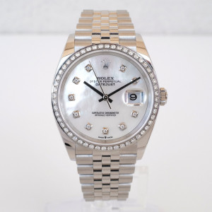 Швейцарський годинник Rolex Datejust 36 Jubilee Steel Diamond Bezel MOP Dial