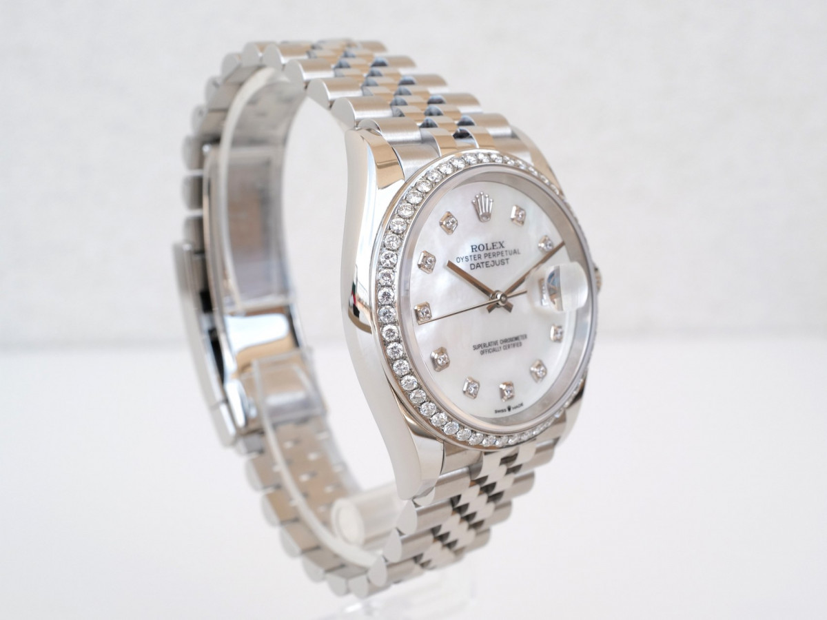 Swiss watch Rolex Datejust 36 Jubilee Steel Diamond Bezel MOP Dial