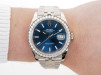 Швейцарський годинник Rolex Datejust 41 Blue Dial Diamond Bezel Jubilee Bracelet