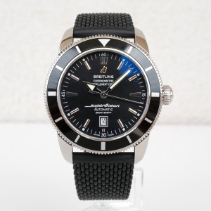 Швейцарський годинник Breitling Superocean Heritage 46 Black Dial Black Rubber Strap